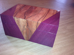Custom inlaid box - Koa & Purpleheart Body