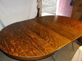 100 yr old table, new leaves, made up, aged and stained to match