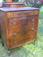 Circa 1920 Tall Dresser, stripped and refinished