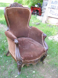 Reupholstered Victorian Arm Chair, Circa 1880