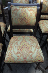 Restaurant chairs, refinished and reupholstered