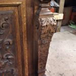 Heavily Carved Oak Server Cabinet